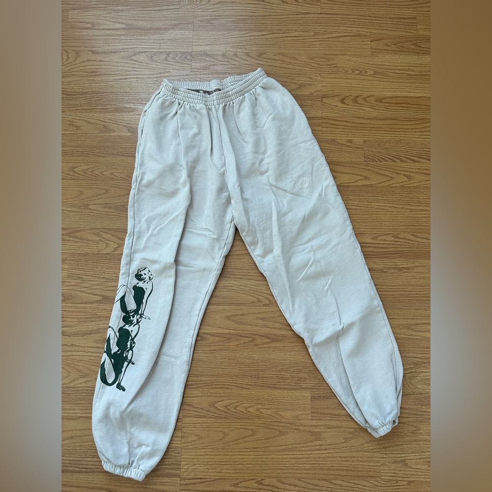 LONELY GHOST- text me lonely. Size L. Green and cream. Worn once.